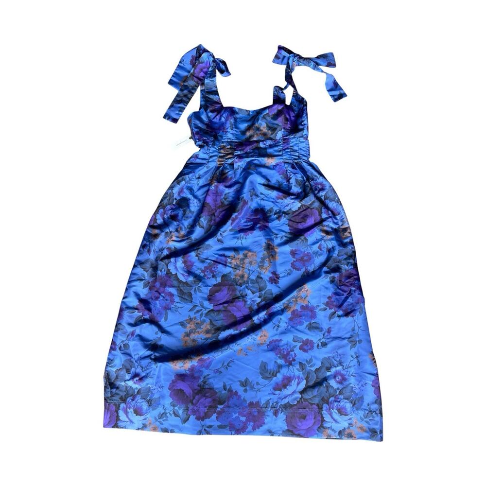 Maeve by Anthropologie Floral Maxi Dress Pockets NWT Size L Blue 178.00 MSRP - Picture 6 of 11